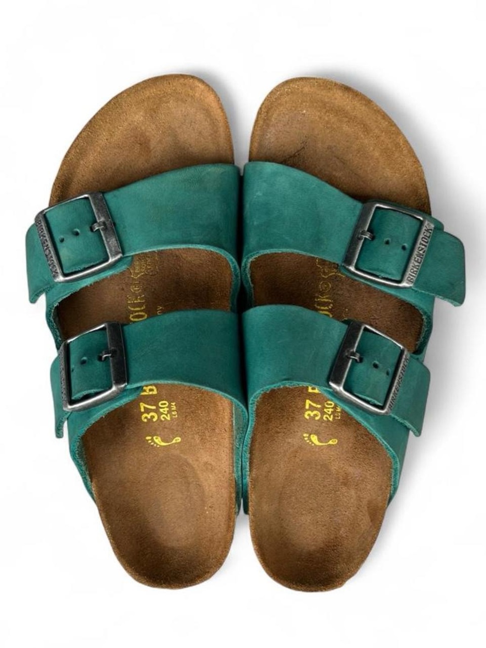 Birkenstock Arizona Turquoise Oiled Leather Sandals EU 37 US 6 Narrow